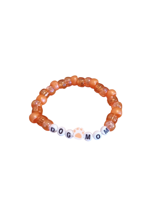 Dog mom bracelet orange